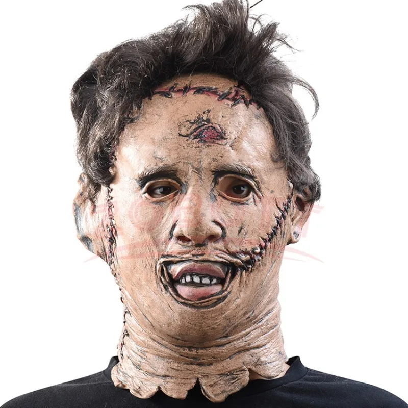 Texas Chainsaw Massacre Leatherface Mask Halloween Horror Fancy Dress Party Cosplay Latex Masks Halloween Party Latex Ball Mask image 4