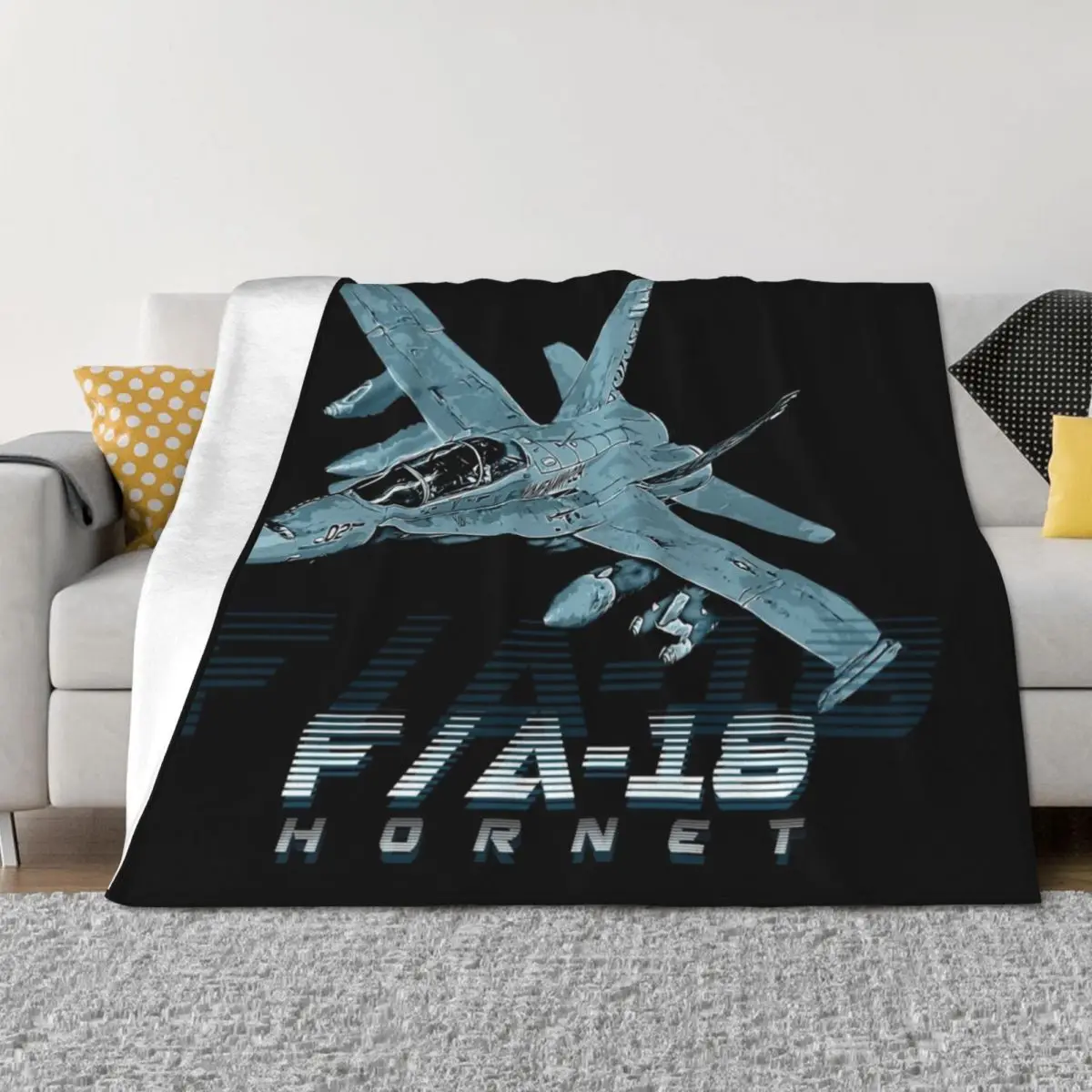 F-18 Hornet Us Air Force Fighter Jet Throw Blanket Thins blankets and throws Decorative Sofa Soft Big Blankets