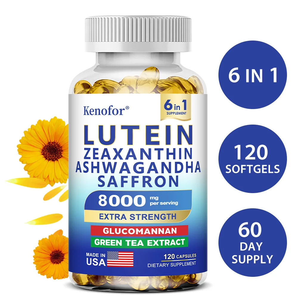 

Lutein + Zeaxanthin Capsules-Powerful Antioxidant, Eye Supplement That Helps Maintain Healthy Vision and Enhance Skin Elasticity