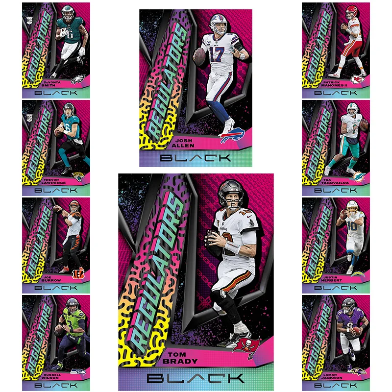 

Panini Diy Homemade 2021, Nfl Prizm Black Regulators Tom Brady Patrick Mahomes II Джош Аллен Регби Звезда, коллекционная карта, подарок, сбор