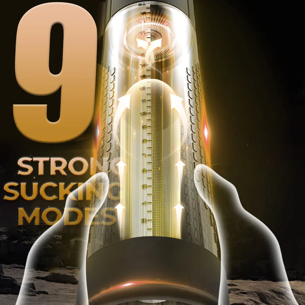 Automatic Electric Penis Pump Vacuum Pump with 9 Suction Levels Thicken Penis Enlargement Enhance Sex Toy Masturbators for Men - Image 4