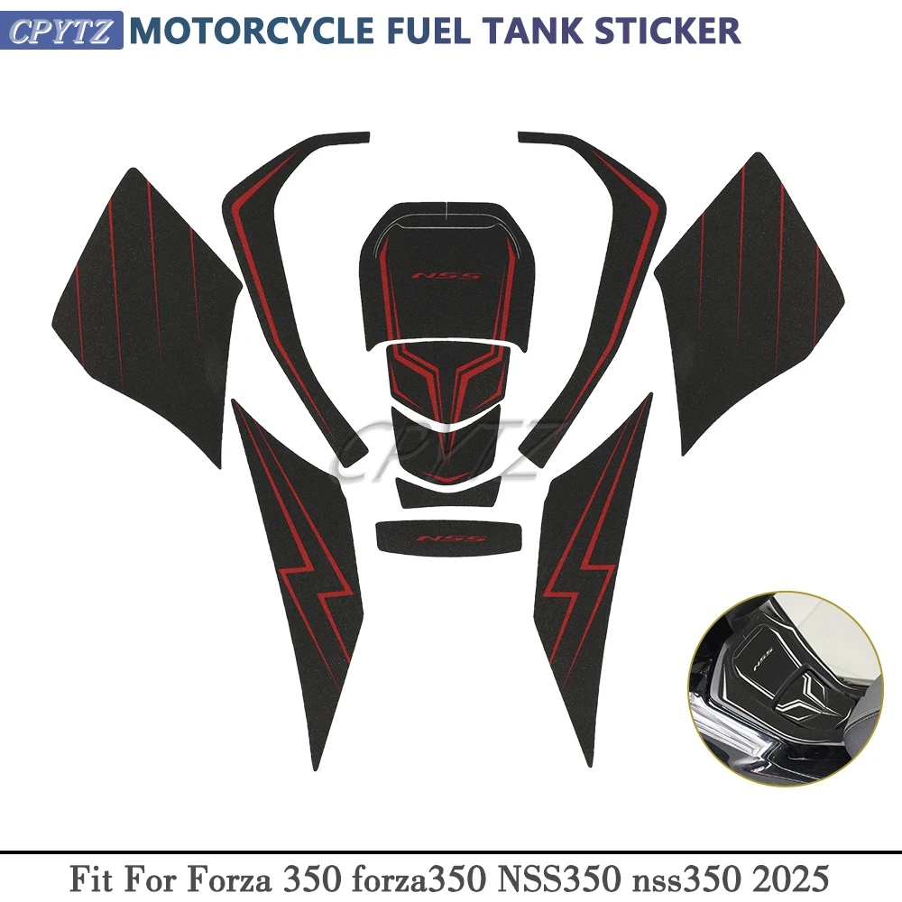 Passend für Nss 350 NSS350 Forza 300 Forza 350 2025, Tankpad-Schutz, Motorrad-Aufkleber, Kraftstoff, Kniegriff, seitliche Tracion, mattiert
