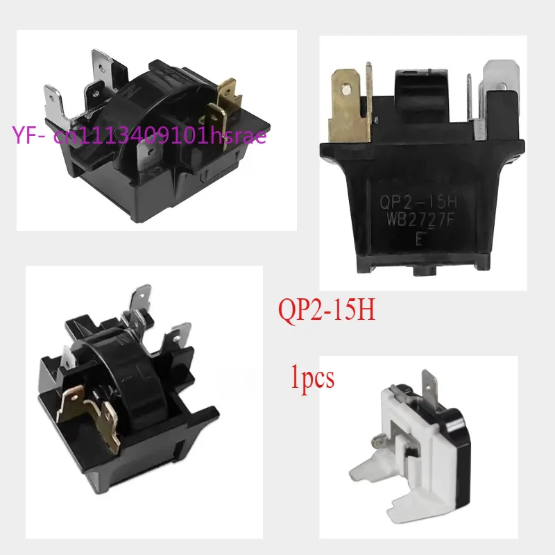 2Pcs QP2-15H PTC Starter Relay + Butterfly Overload Protector for Homa Refrigerator Compressor