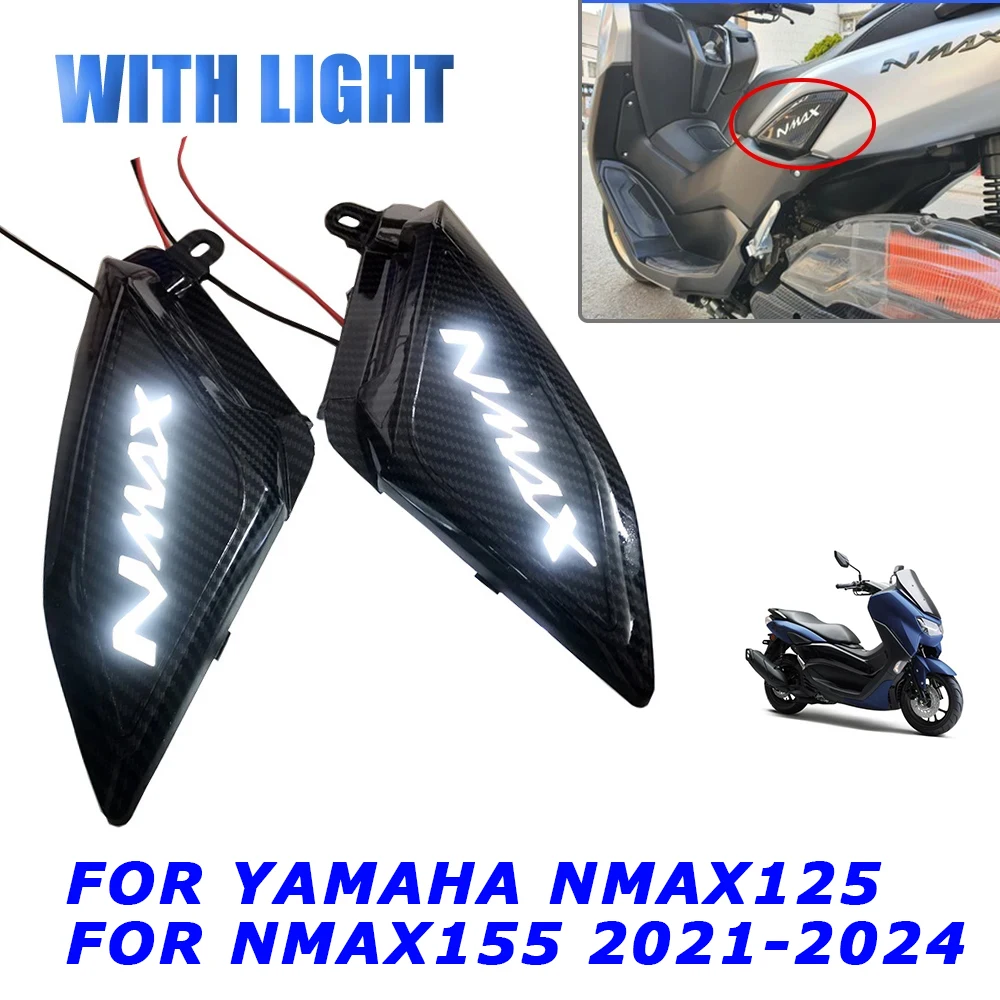 Motorcycle Rear Side Cover With Light Guard Protection Cap Shield For Yamaha NMAX155 NMAX N MAX 155 125 2020 2021 Accessories