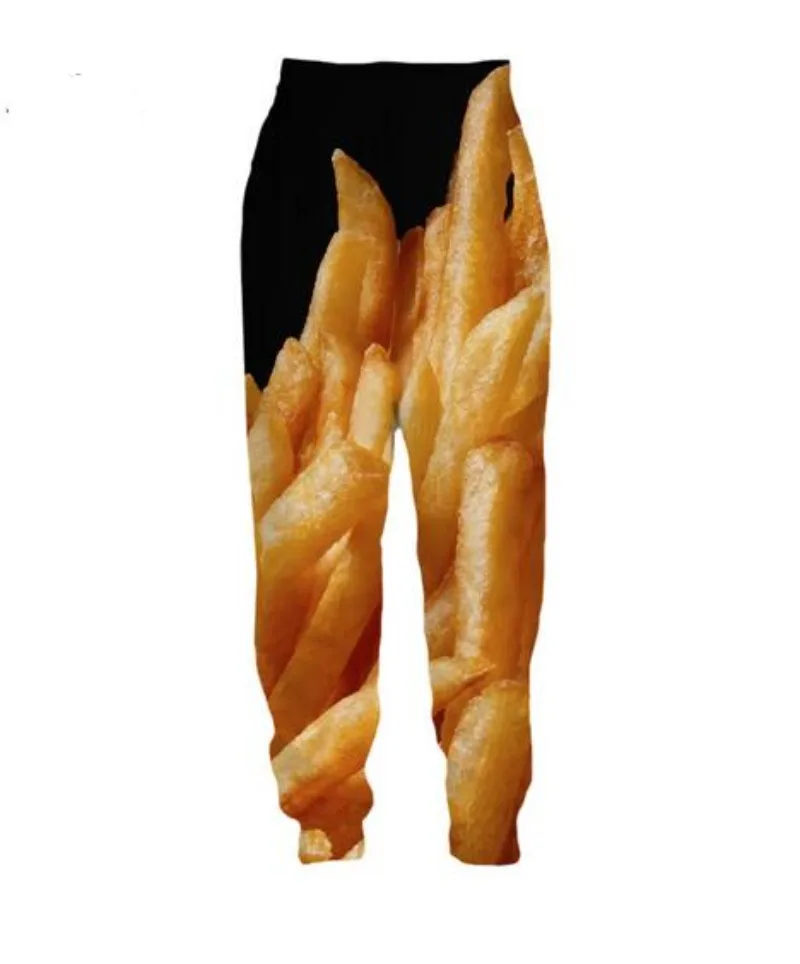 New Men/Women French Fries 3D Printed Casual Pants Fashion Streetwear Men Loose Sporting Long Trousers