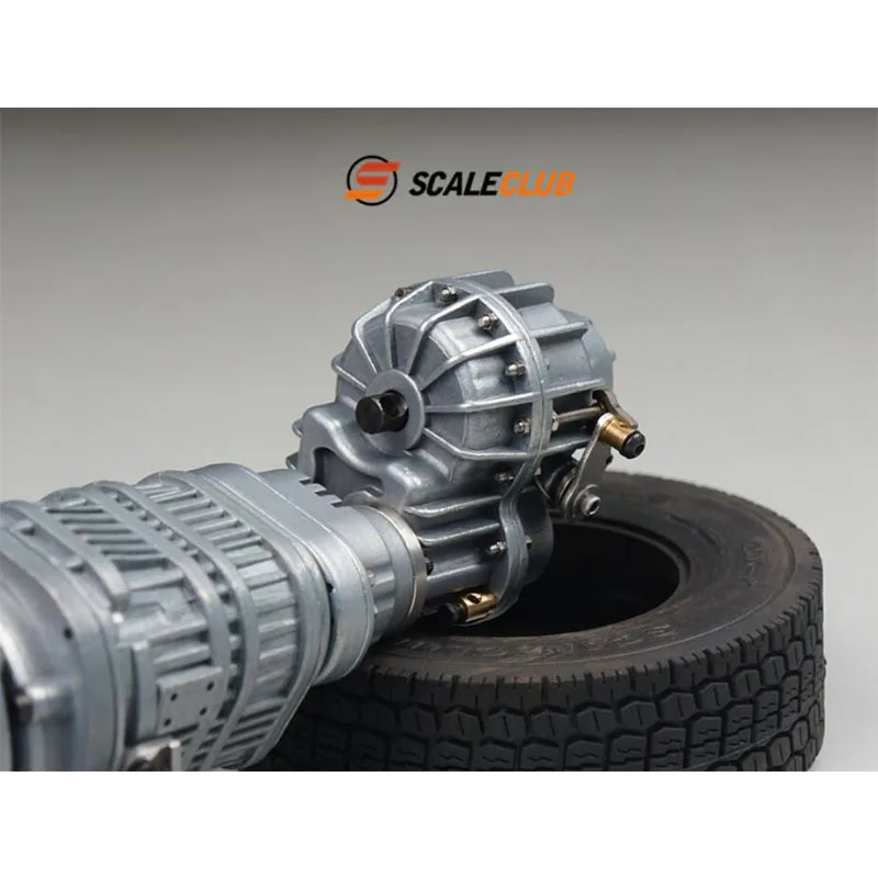 SCALECLUB 1/14 3 Speed Gearbox with Super Select Transfer Case For Scania Man Actros Volvo Car Parts Rc Truck Trailer Tipper