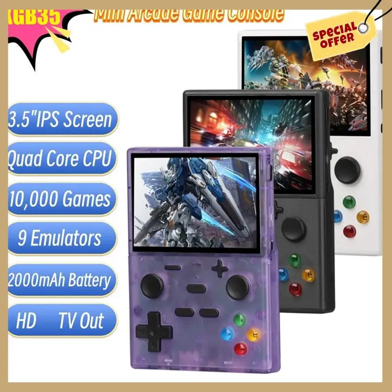 Przenośna konsola do gier XGB35 10000 + gier 3,5-calowy ekran Linux obsługuje podwójny odtwarzacz konsola do gier zręcznościowych dla PS1 GBA-WMAN