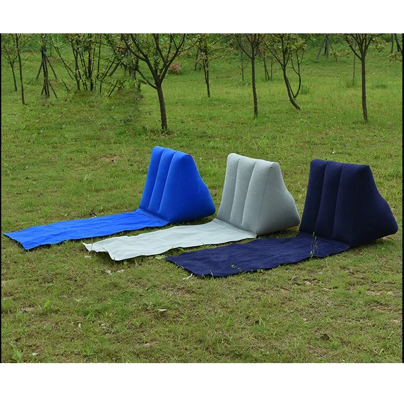 Inflatable PVC Beach Chair Outdoor Travel Camping Holiday Portable Lounger Cushion Rest Mat Travel Supplies