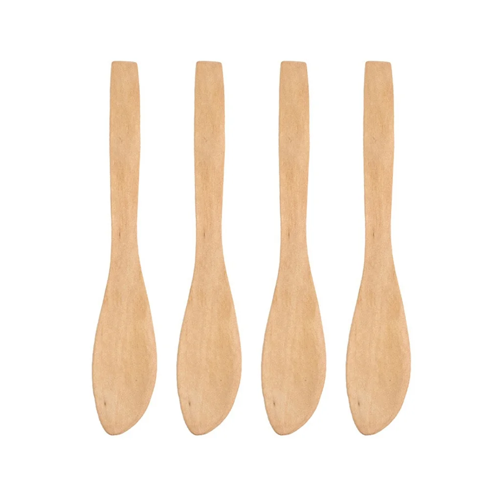 

4 pcs Natural Lotus Wood Bread Knife 15.5X2.7Cm With Comfortable Handle For Butter Jam Cream Spreading Kitchen Tools Home