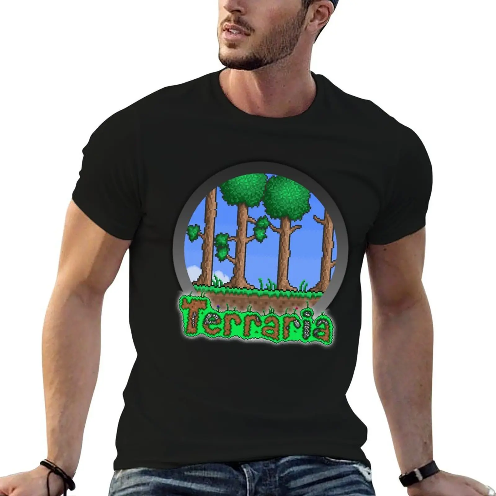 Retro Vintage Terraria Indie Game Halloween T-Shirt Simple Trendy Casual T-Shirt