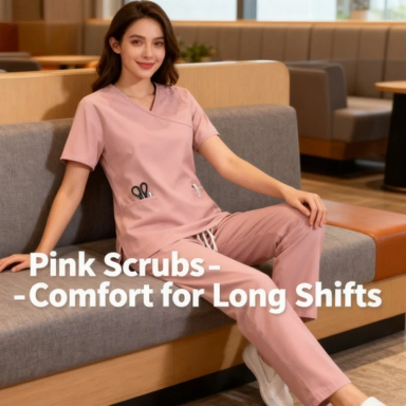 Hospital Pet feminino elástico leve roupas para lavar as mãos médico macacão de manga curta terno