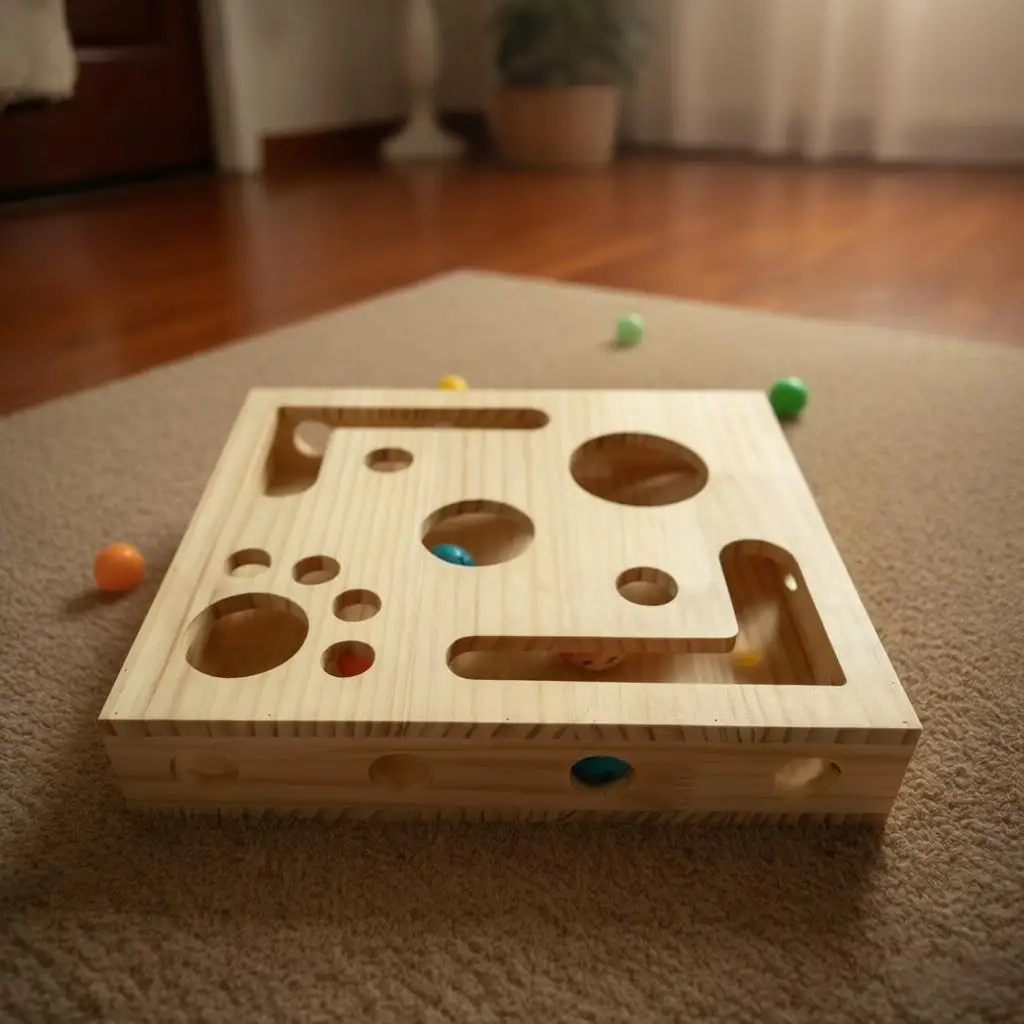 

Cat Nail File Box A Bell Ball And Sandpaper Inside Pet Scratching And Interesting Toy Box Home Practical Pet Playful Box