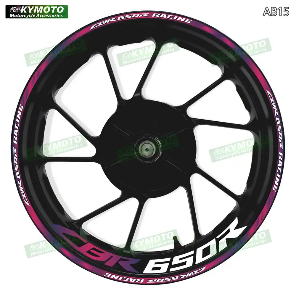 For Honda CBR650R CBR 650R motorcycle accessories 17-inch front and rear wheel gradient stickers fairings and wheel hub decorate 6