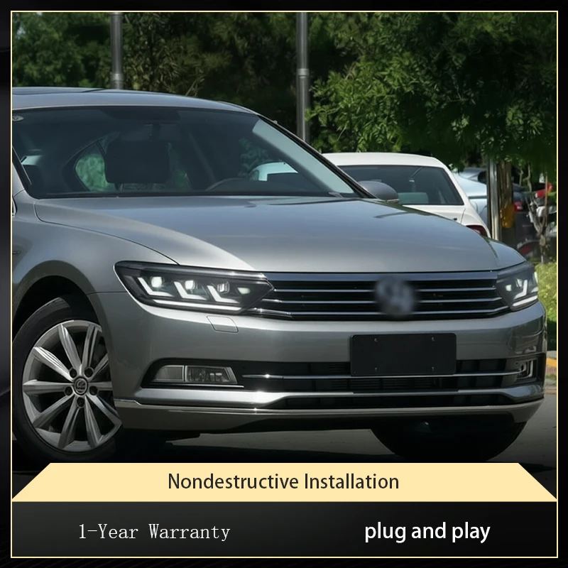 Car Highlight Styling For Volkswagen VW Passat B8 Front Lamp 2017-2019 DRL Headlight Turn Signal LED Bulbs Projector Lens Auto