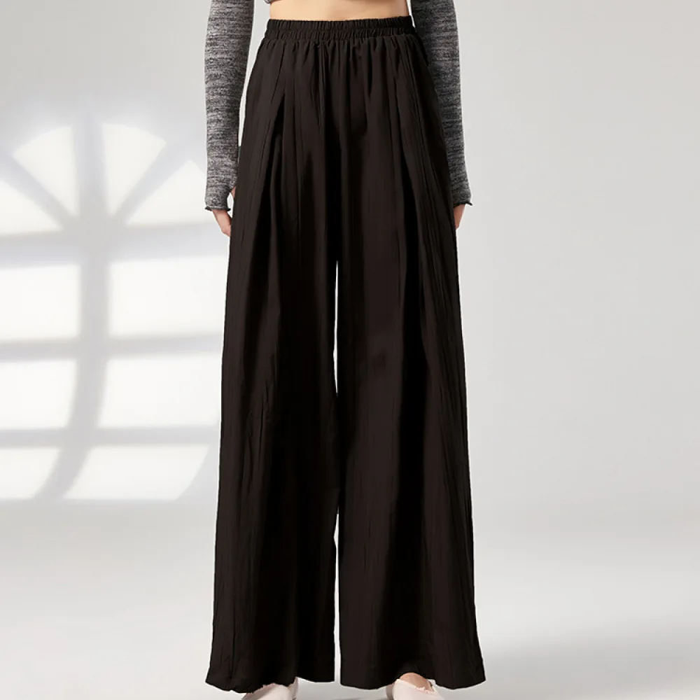 For Gongyan Wide Leg Dance Pants Women Modern Classical Practice Trousers Elegant Soft Performance Apparel Fitness Bottoms