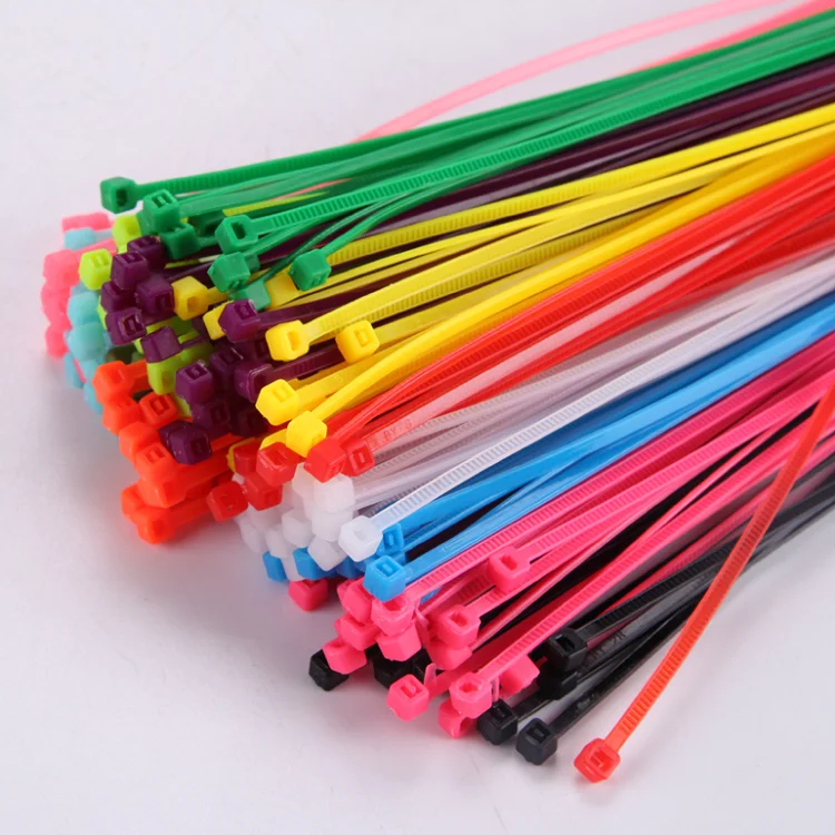 2Pcs Colorful Self-Locking Nylon Cable Ties 3/4 X 100/150/200 Plastic Zip Ties Wire Binding Wrap Straps for DIY  Management And
