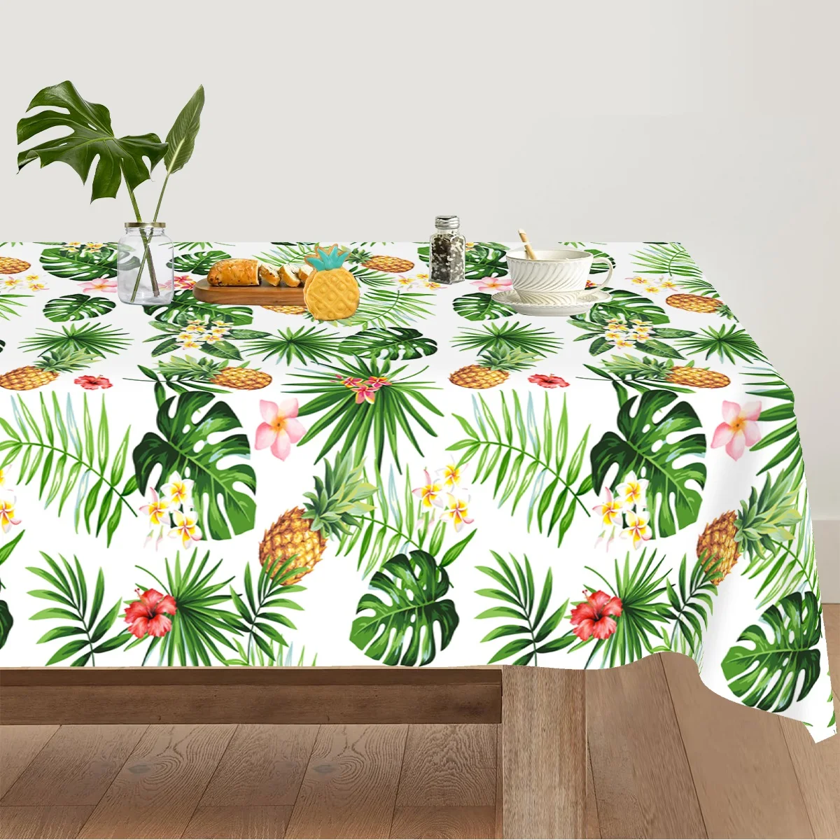 Summer Hawaiian Floral Plastic Tablecloth Flamingo Table Runner Candy Bags For Tropical Hawaiian Birthday Party Decorations - view 4
