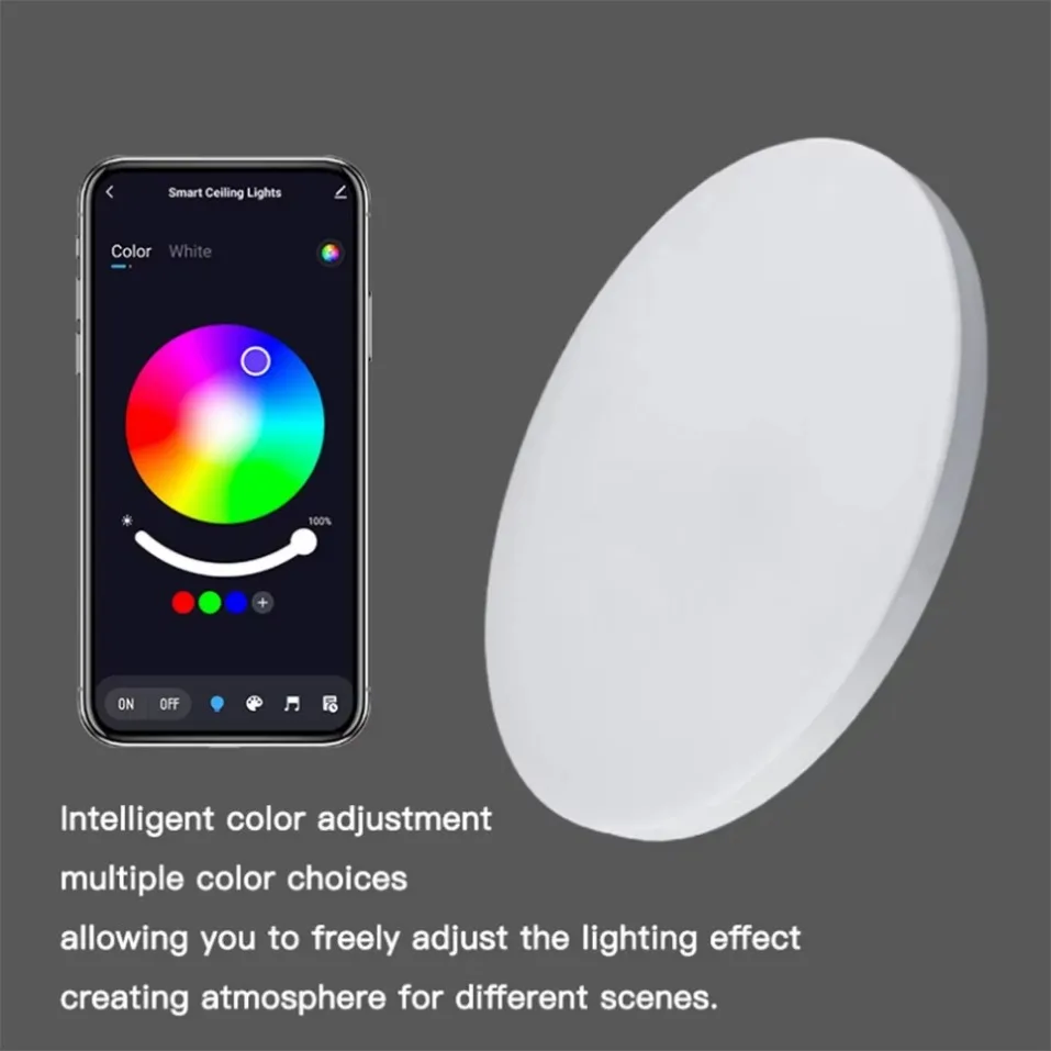 Tuya Smart LED Ceiling Light AC 220V 25W RGB Bedroom Living Room Decoration Indoor Lighting Work with Alexa Google Home