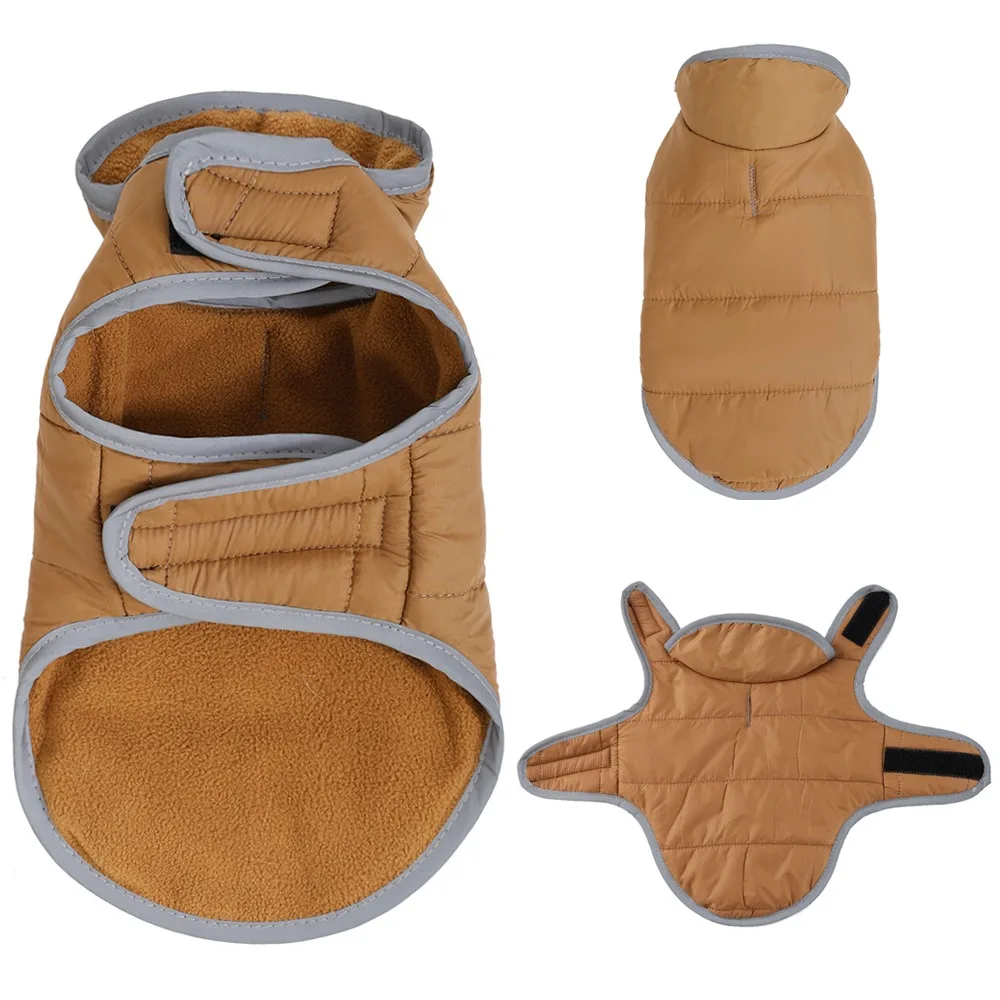 

Fashion Thickned Puppy Cat Clothes Windproof Cold Proof Warm Coat Soft Reversible Jacket Pet Supplies
