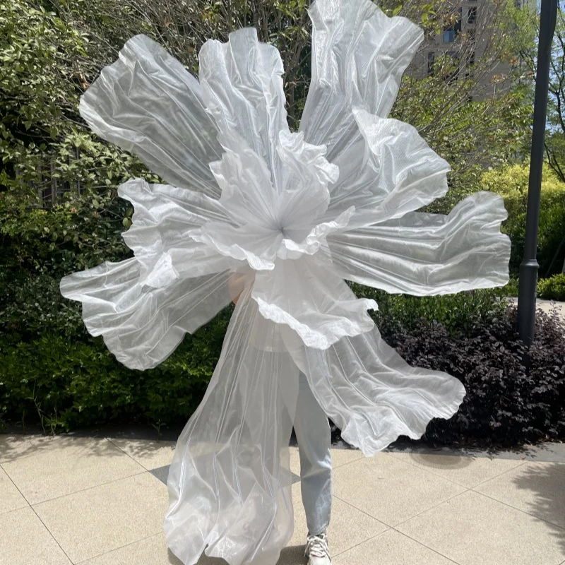 

Giant Organza Flowers Wedding Decoration Floral Large Iris Yarn Flowers Birthday Party Backdrop Decor Home Window Stage Layout