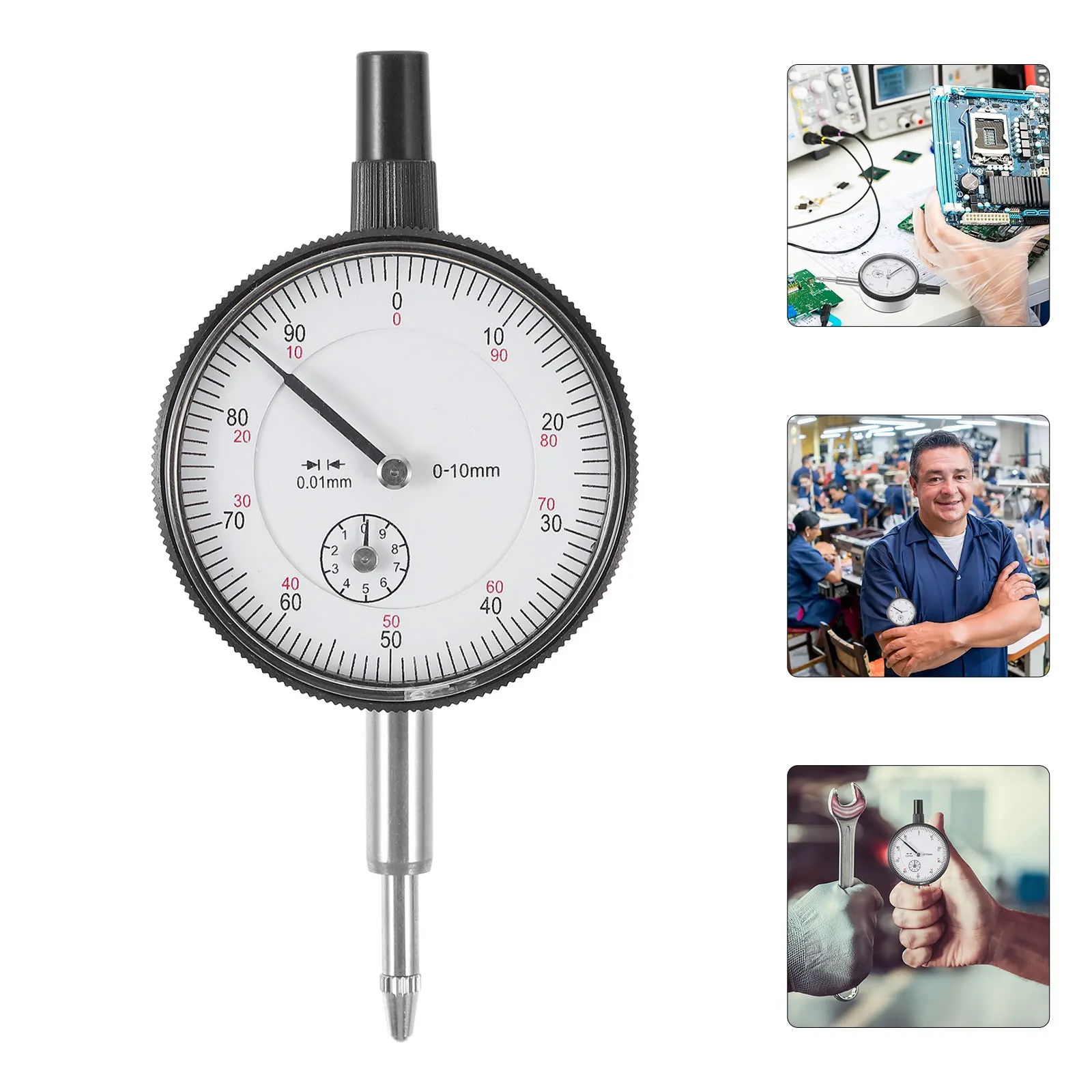 

Dial Indicator Dial-meter Gauge Test High Precision Measuring Tools Mechanical Silver Kit