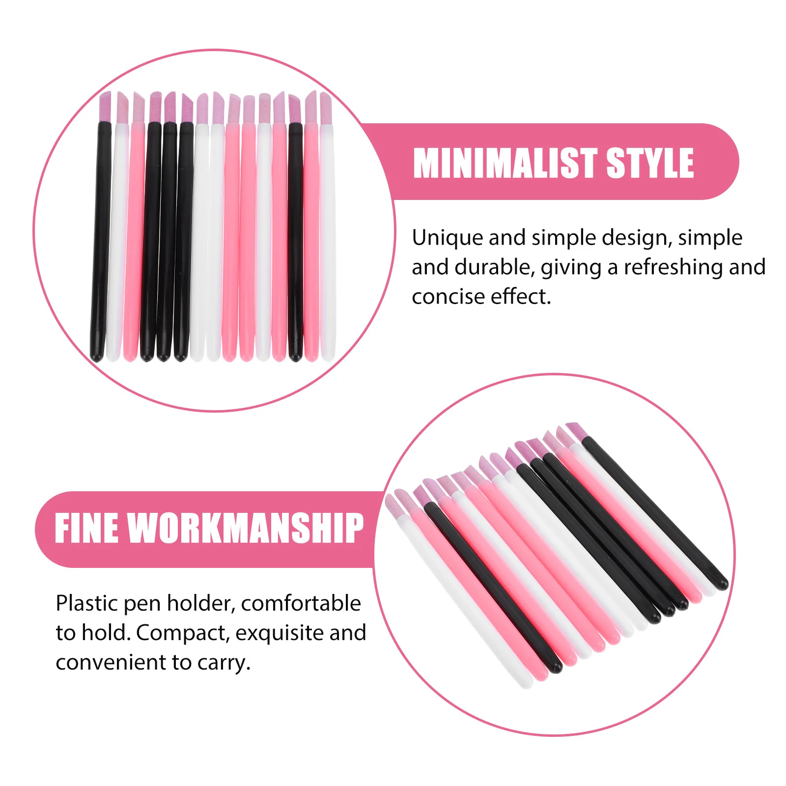 15 قطعة قلم تلميع الأظافر برأس مزدوج متين مانيكير طحن الأظافر مزيل الجلد الميت ملف قلم مانيكير مزيل الجلد الميت