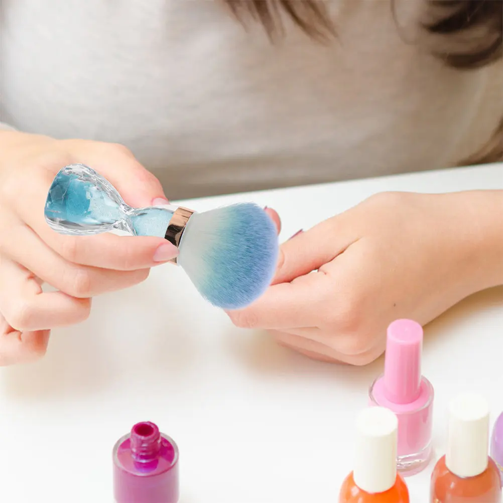

2Pcs Nail Dust Brush Soft Large Head Nail Polish Cleaner Manicure Makeup Tool Powder Remover Cosmetics Brush