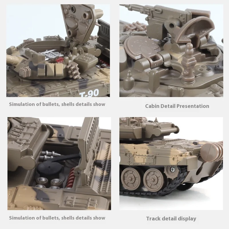 ブレイブタンクRC II T90 砲撃シミュレーション ブレイブタンクRCⅡ 砲撃シミュレーション キャタピラ式リアル戦車RC