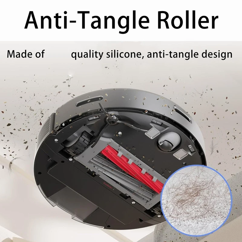 مجموعات بديلة لـ Roborock Q5 Max+/ Q5 Duoroller+/Q5 Pro/Q5 Pro+/Q8 Max/ Q8 Max+ مكنسة روبوت، فرشاة رئيسية فلتر HEPA