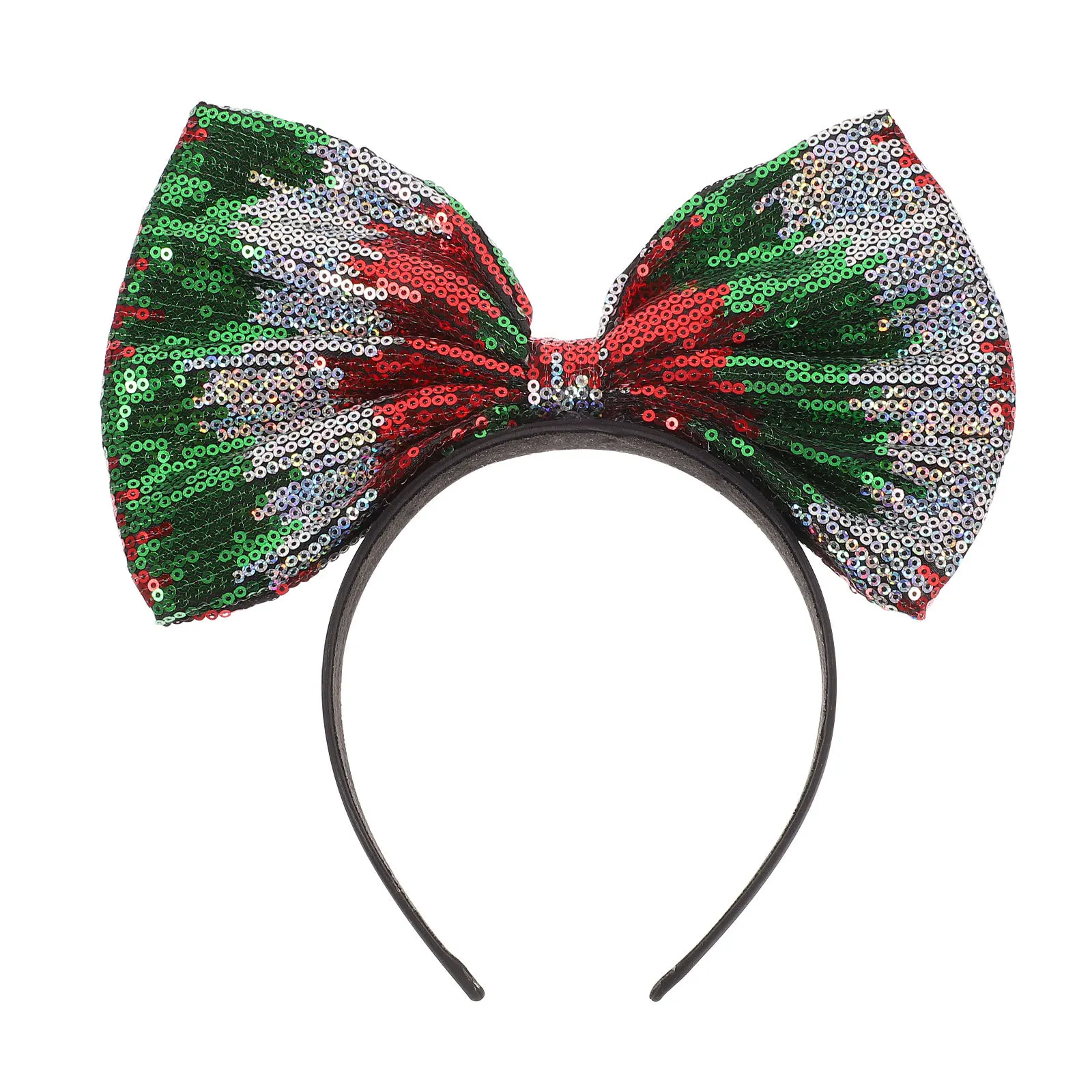 

Glitter Bow Hair Band Christmas Headpiece for Holiday Party Winter Theme Accessory Xmas Hair Hoop Festive Fun Christmas Headband