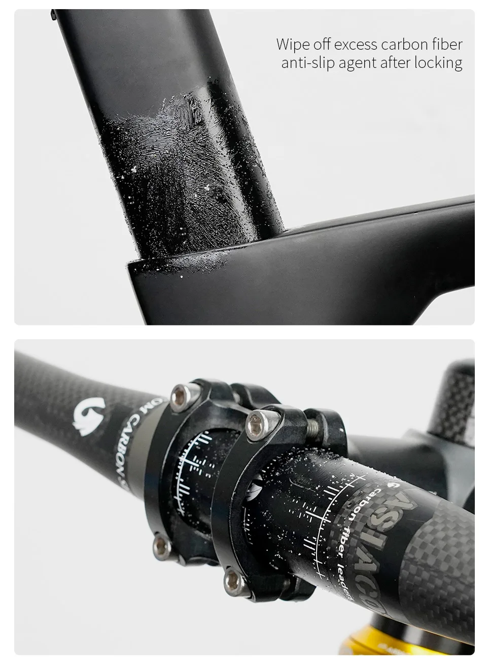OVERTAKE 1/3/5PCS MTB/Rennrad Carbonfaser Anti-Rutsch-Mittel Rutschfestes Fahrradfett für SRAM Shimano Sattelstütze Lenker – Detail 8