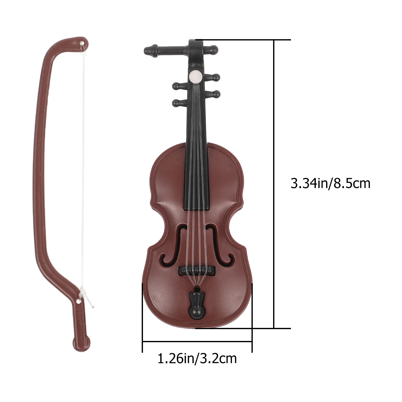 20 Sets Mini Violin Christmas Decor Props Desktop Decorations Toy Room Models Violins Plastic Decors Baby Nativity Ornaments