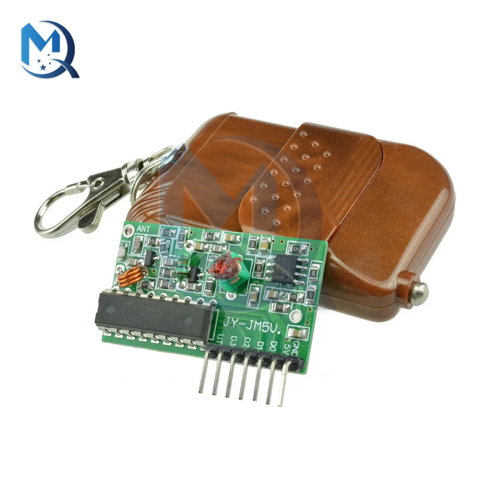 IC 2262 2272 433MHZ Four Ways 4 CH Key Wireless Remote Control Module Kit ASK Decoding Receiver Board For Arduino