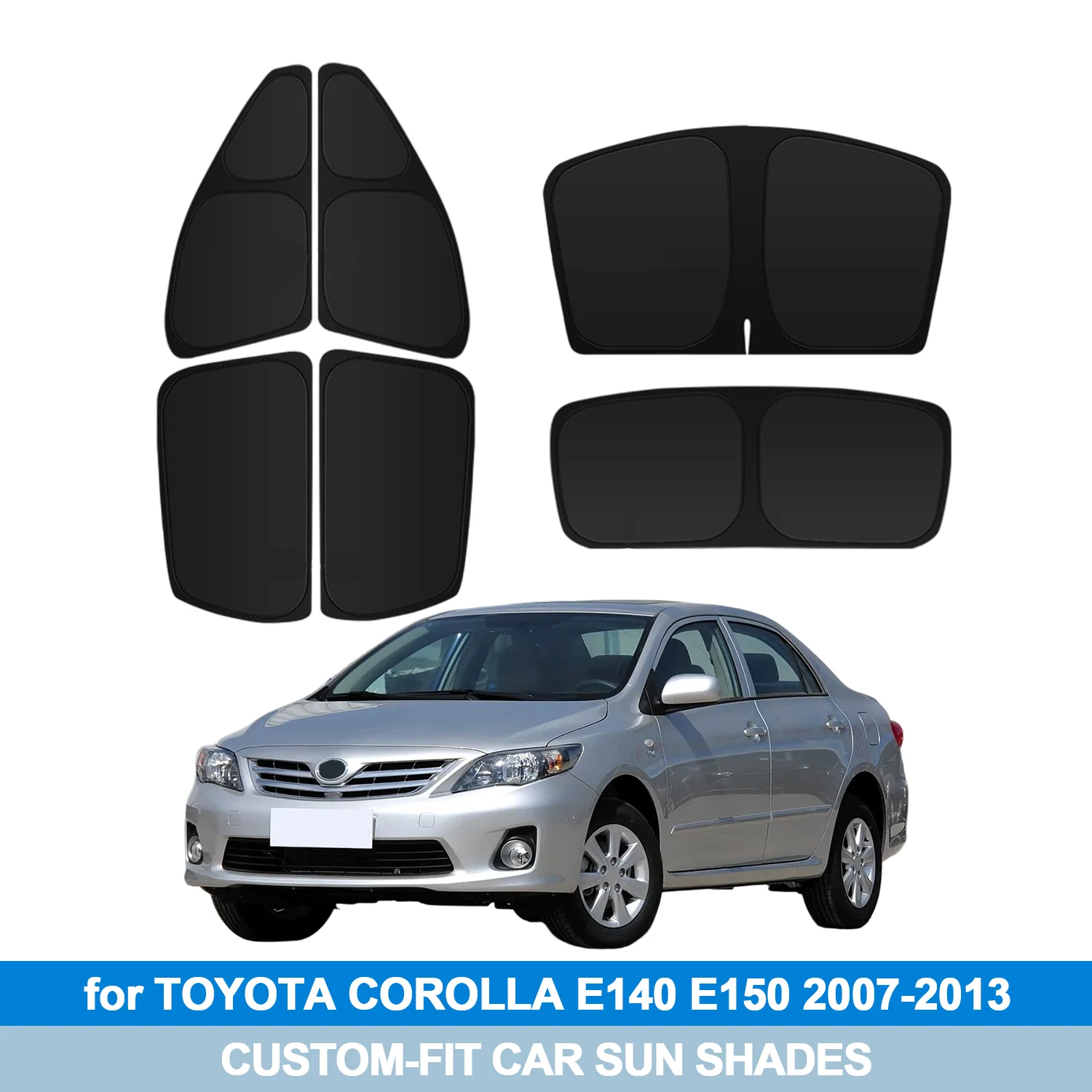 

For TOYOTA COROLLA E140 E150 2007-2013 Windshield Sun Shade Side Window Shades Cover Sun Visor Shield Privacy Protection
