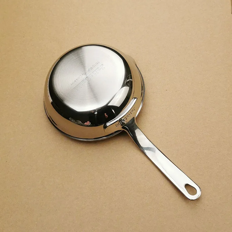 304 Stainless Steel Mini Frying Pan Small Special Induction Cooker Non-stick Oil Splashing Hot Oil 12CM Small Frying Pan