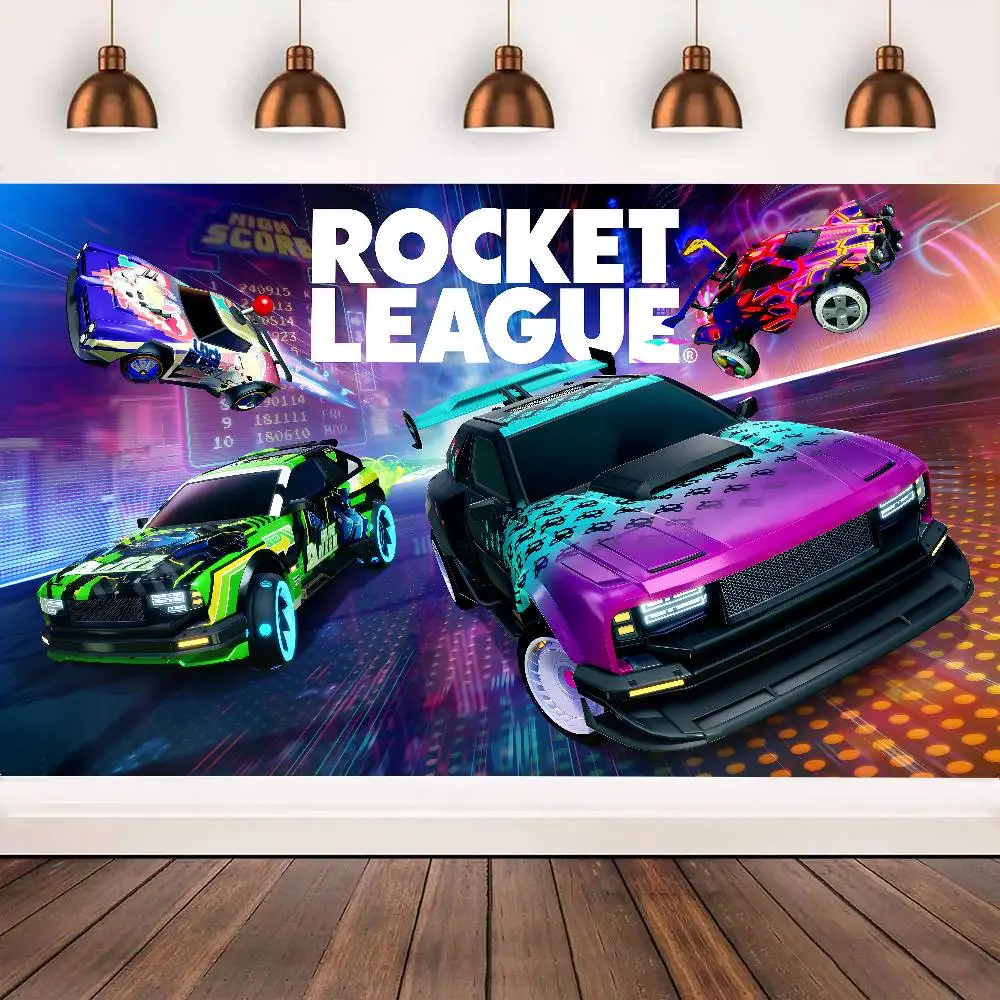 لعبة R-Rocket League سيارة التصوير خلفية للفتيات استحمام الطفل حفلة عيد ميلاد ديكور الجنية الجدول الاطفال الحلوى الجدول راية
