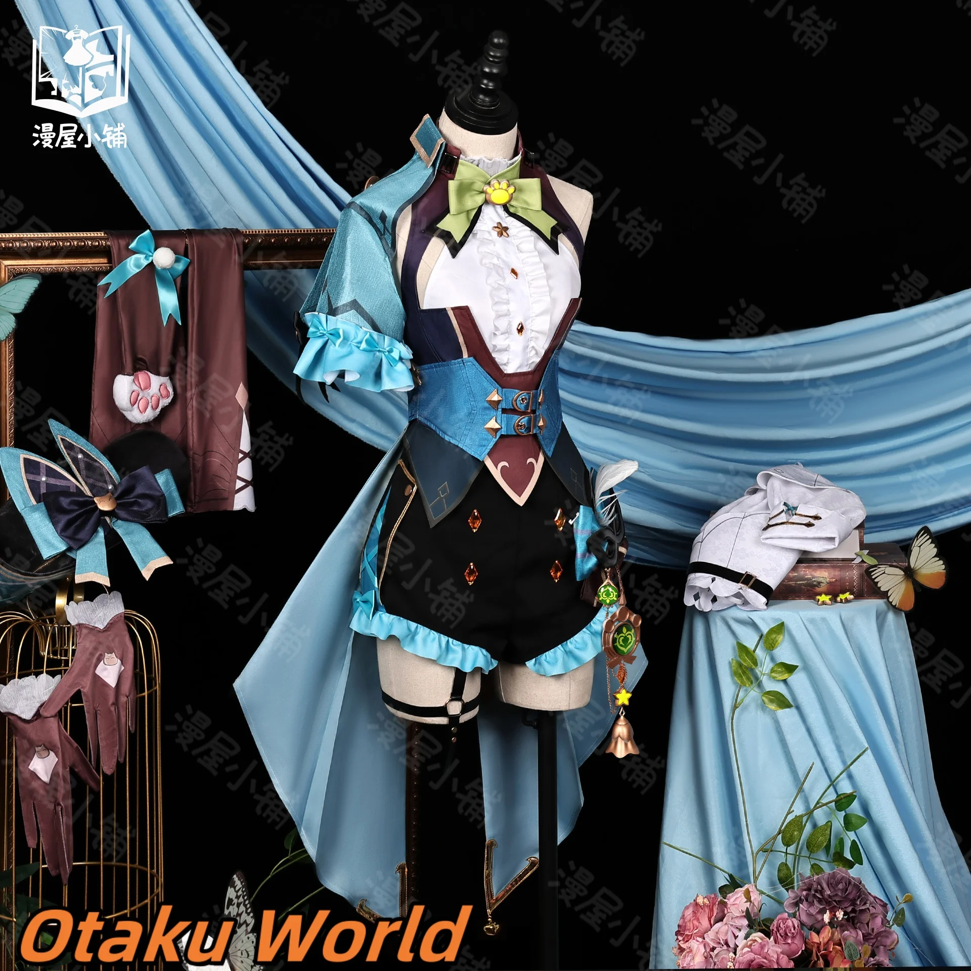 In stock Kirara Cosplay Costume dress Mihoyo Game Genshin Impact Halloween Party Kirara Role Play Anime Clothing ﻿
