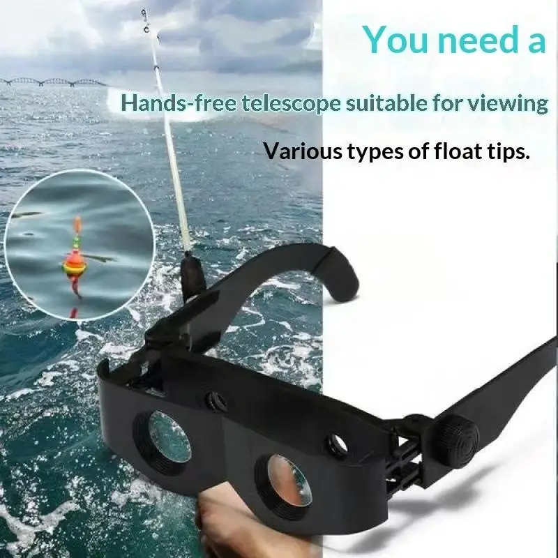 Compact Hands Free 3X Magnifying Binocular Glasses Wearable Eyeglasses For Men Outdoor Fishing Sport Gear