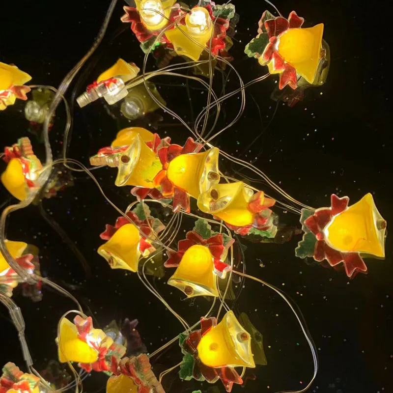 أضواء LED مقاومة للماء من الأسلاك النحاسية ، قفل عيد الميلاد ، سانتا كلوز ، رجل الثلج ، الأيائل ، ديكور العطلة ، أضواء السلسلة