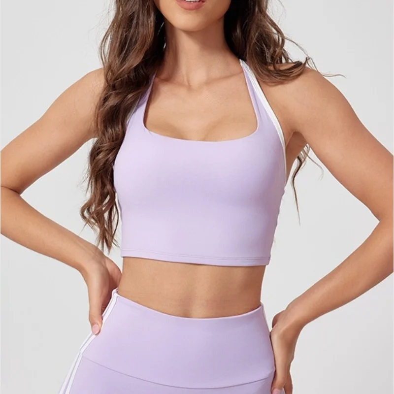 

Seamless Yoga Bra Backless Skin-friendly Nude Backless Adjustable Shoulder Strap Sports Bra Running Fitness Yoga Underwear Women
