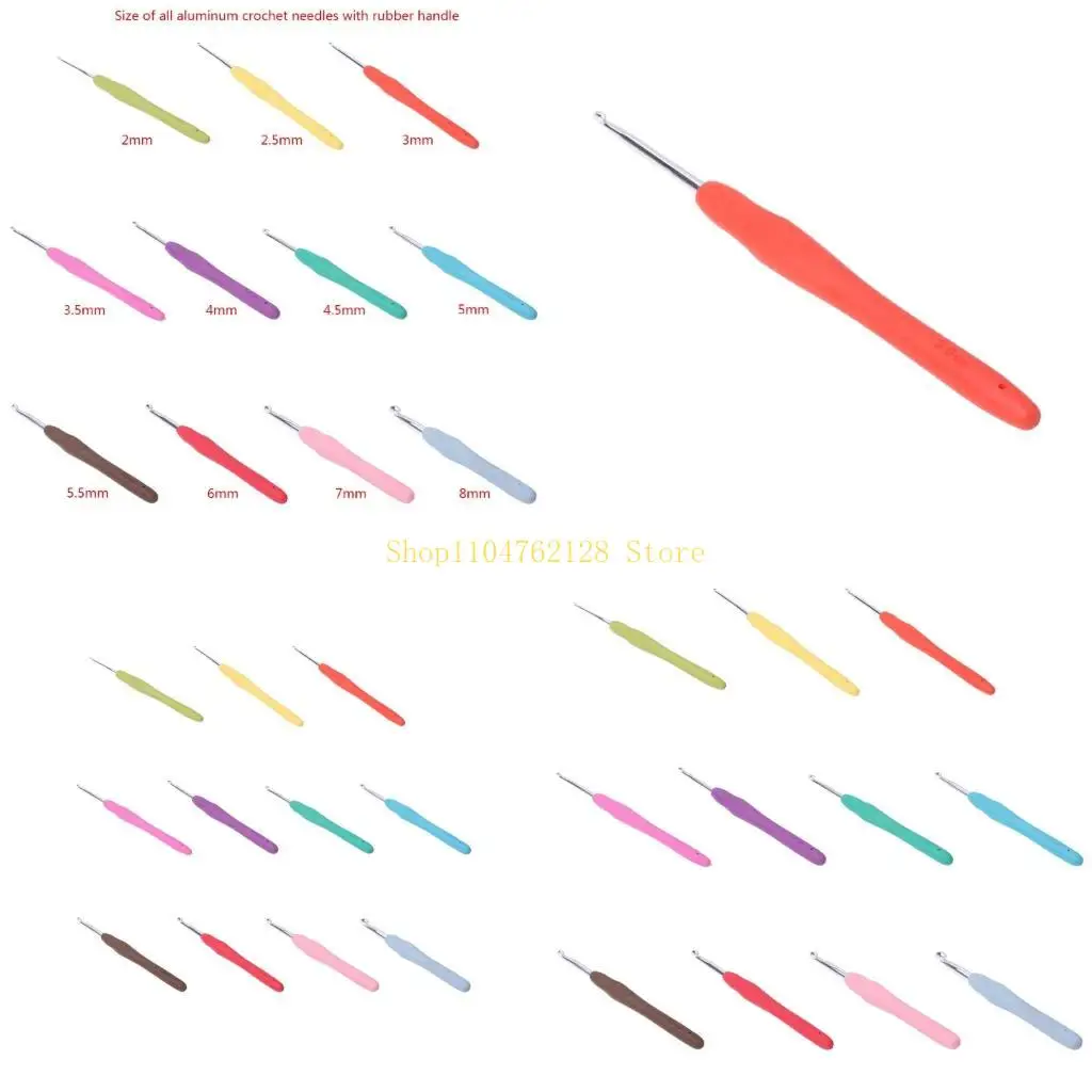 

Эргономичные многоцветные вязальные крючки, пряжа, спицы 2-8 мм с чехлом T, лучшая распродажа