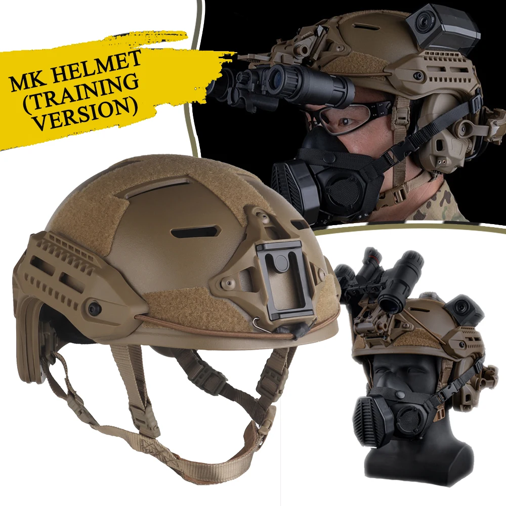 

Tactical MK Training Version Helmet Airsoft CS Game Helmet Double Lining Outdoor Hunting Shooting Paintball Head Protective Gear