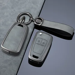 leather Zinc Alloy Car Key Case For Chevrolet Cruze Aveo Trax Sail Malibu Captiva Opel Vauxhall Astra J Corsa Insignia Mokka