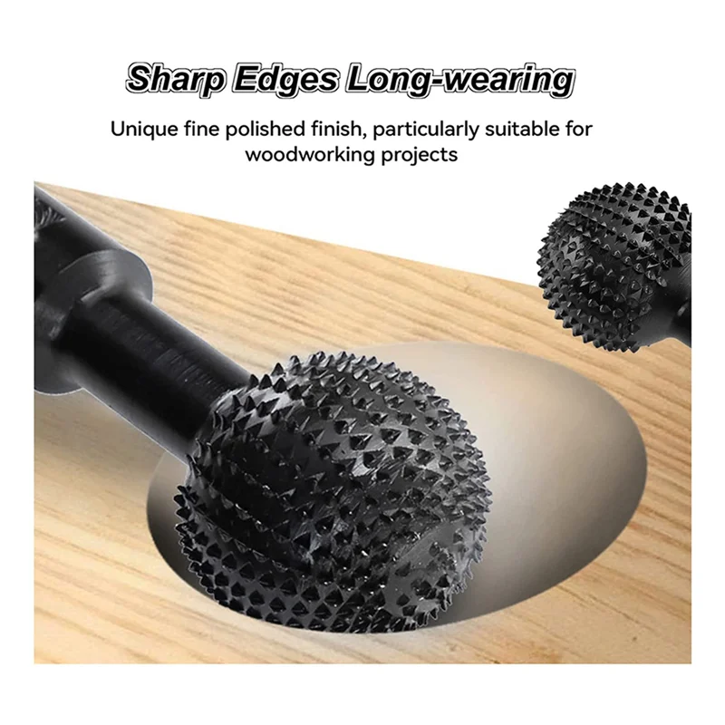 

AS60-2X Ball Gouge Spherical Spindles Shaped Wood Gouge Power Carving Attachment 115/125 Angle Grinder 25Mm Head