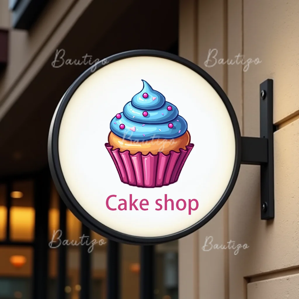 Custom Acrylic LED Cake Shop Light Box for Business Waterproof Double Sided Outdoor Storefront Signage Wall Mounted