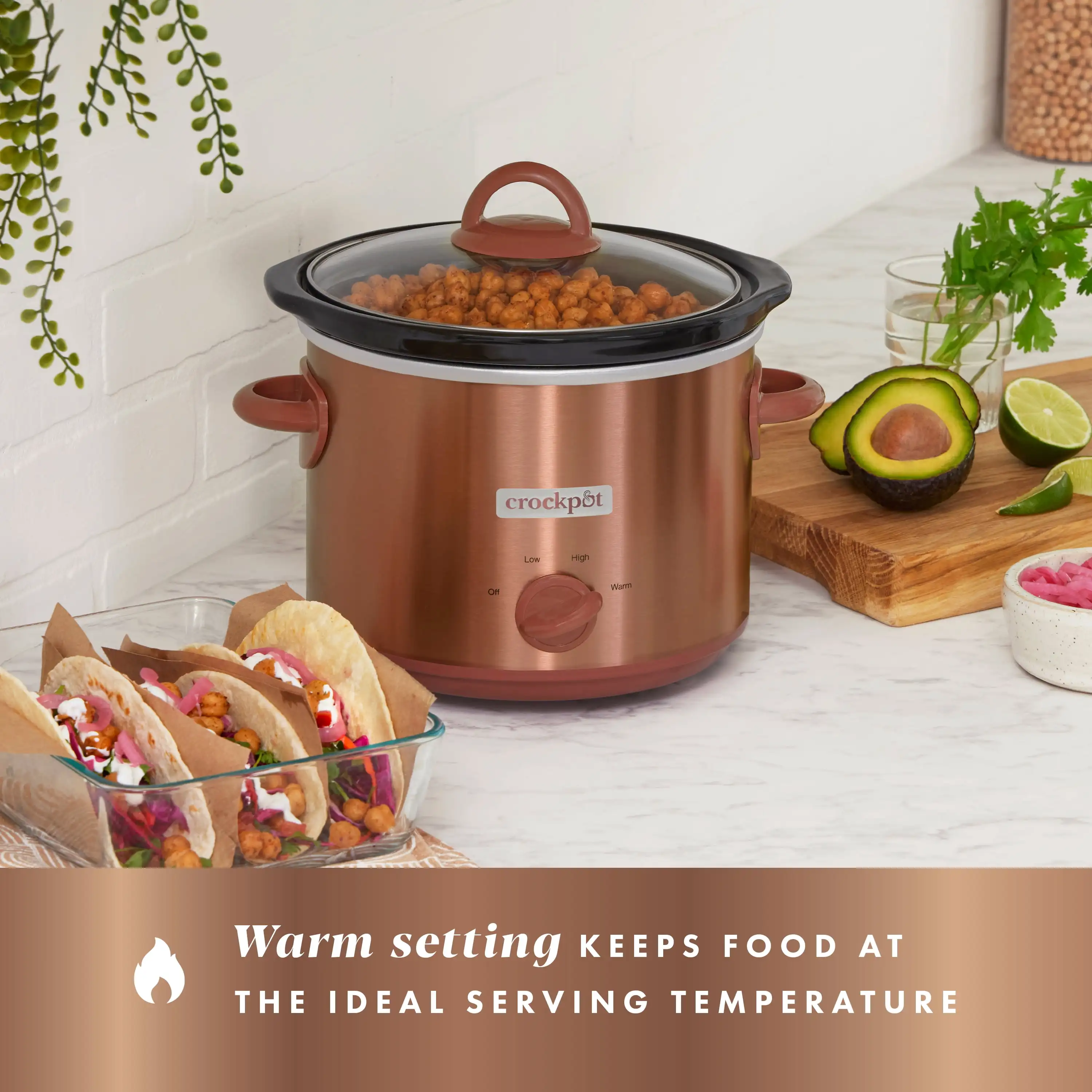 Handmatige designserie slowcooker van 3 liter, houtnerf