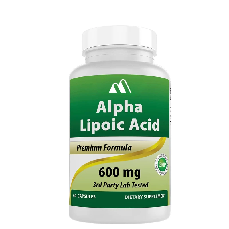 

Lipoic Acid 600mg 60 Capsules - Ala Strong Antioxidant ( Gmo, Gluten Free)