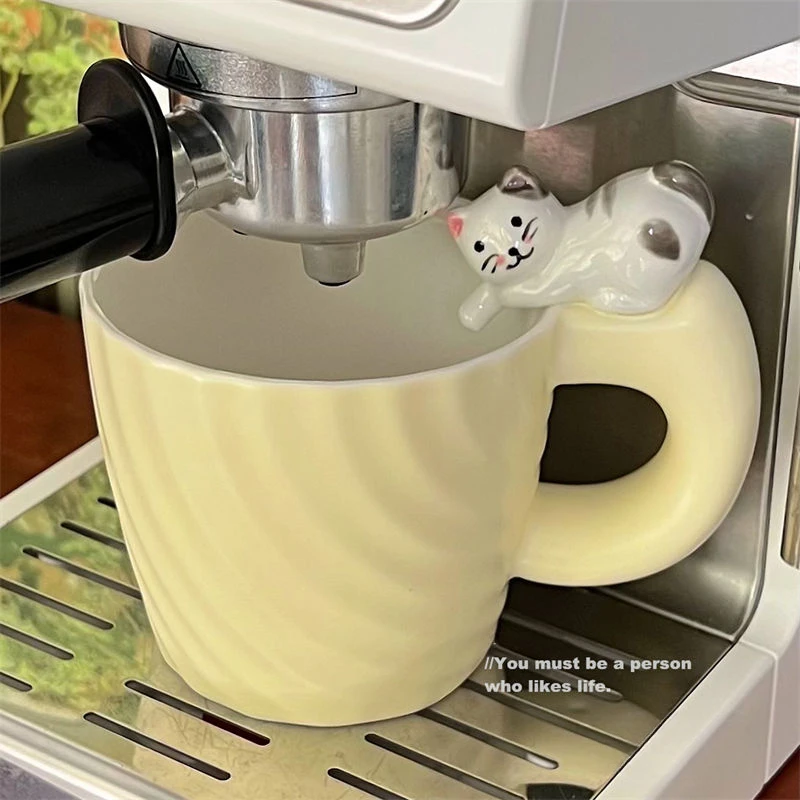 Ceramic Coffee Mug Cartoon Duck Cat 3D Creative Water Cups Couple Office Afternoon Tea Cup Student Dormitory Cup Drinkware