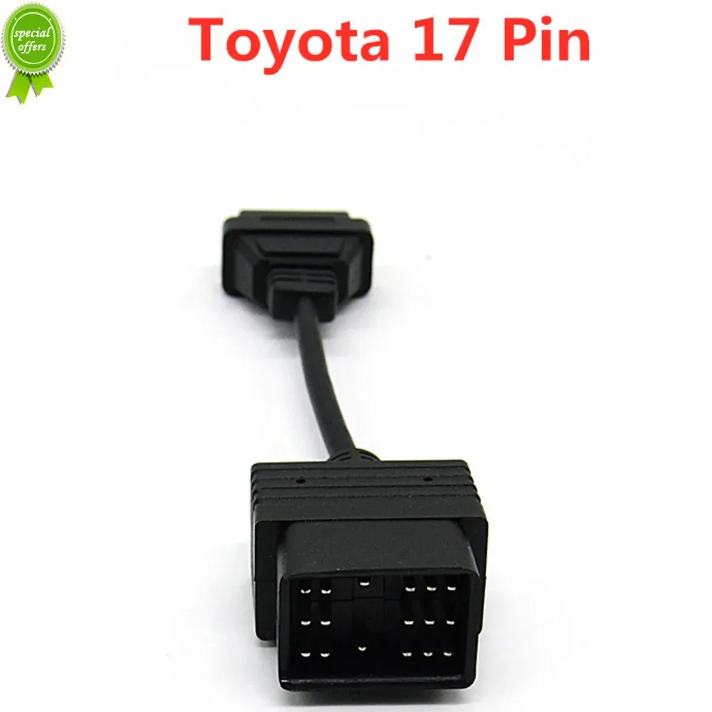 

For T-oyota 17 PIN to OBD1 OBD2 Adapter Diagnostic Cable for Toyota 17pin to 16pin OBDII Extension Cable