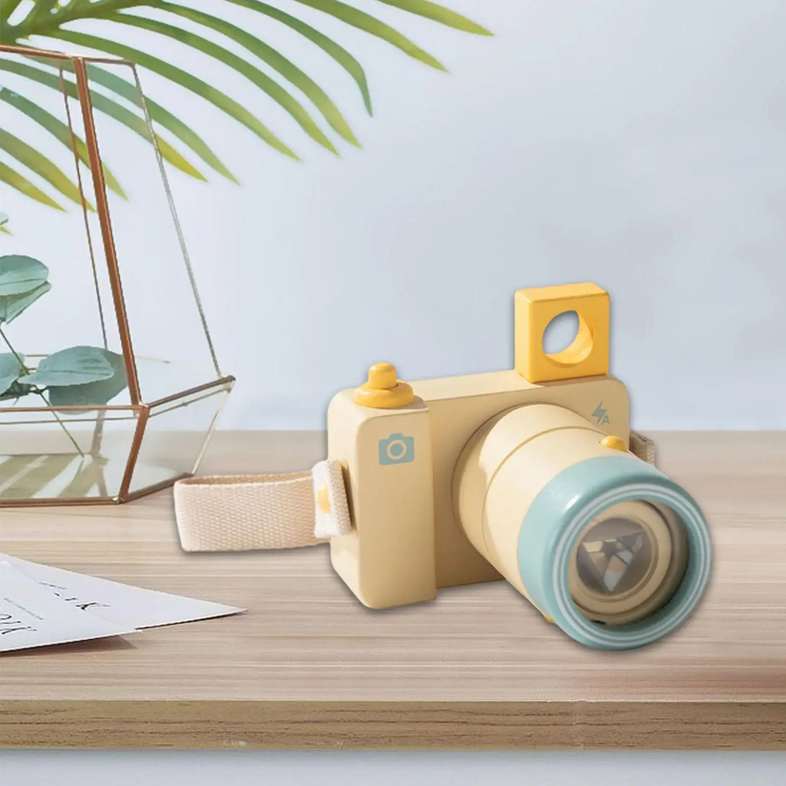 Wooden Camera Toy Mini Wooden Toy DIY Camera Handmade Unique Lens Toy Pretend